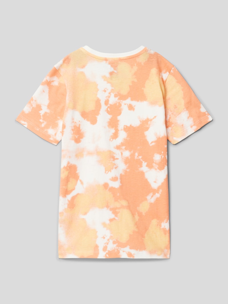 T-Shirt aus Baumwolle mit Allover-Muster in blau