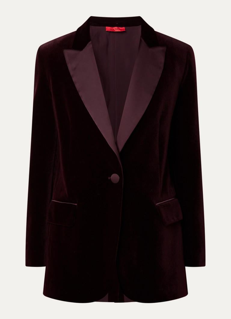 Blazer din catifea Betty Max & Co cu buzunare cu clapă