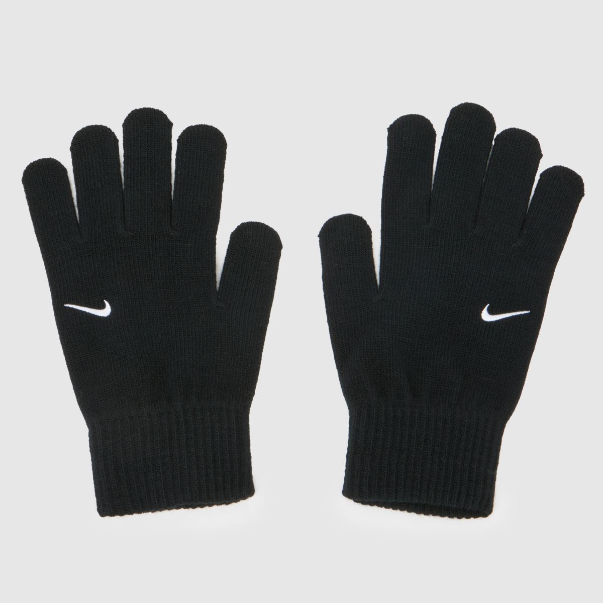 Nike svarta och vita stickade swoosh 2.0-handskar