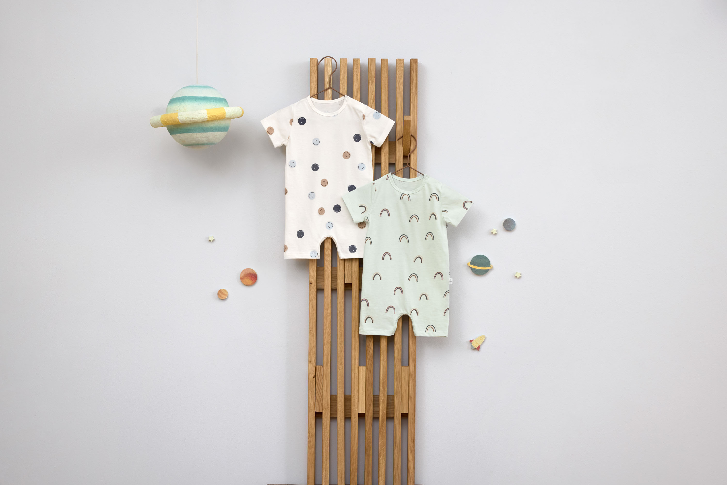 Baby Jumpsuit - Bio Baumwolle, Smile, Milky