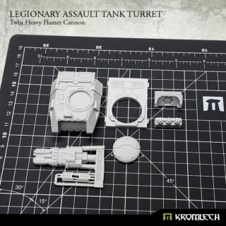 Legionary Assault Tank Turret: Twin Heavy Flamer Cannon (1)