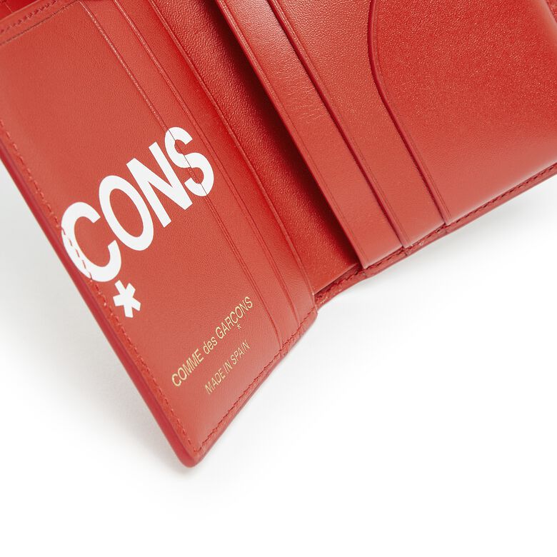 Comme des Garcons Wallet Huge Logo red