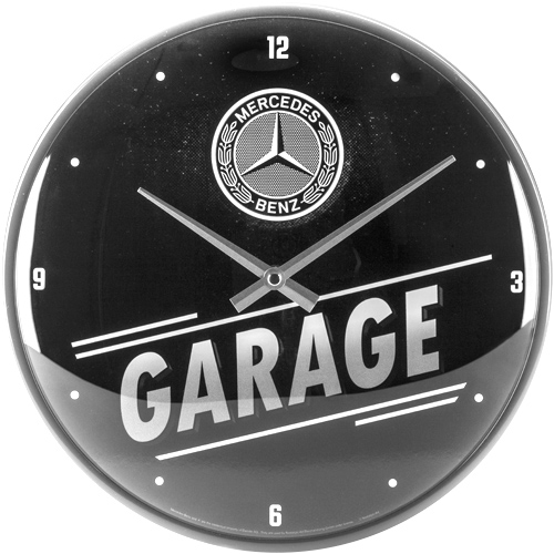 Nostalgic Art Wanduhr 31cm, Motiv "Mercedes-Benz - Garage", 1 Stück - ATU