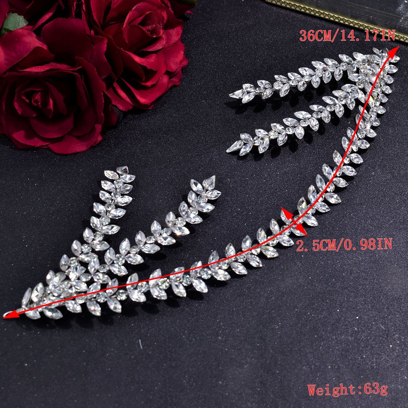 HOHEA H Haarband Kristall-Stirnband, Hochzeits-Haarschmuck, Braut-Haarschmuck, 1-tlg., Hochzeitsdekoration Brautjungfern-Haarschmuck für Party, Silberne Haaraccessoires sind elegante Haaraccessoires für Frauen