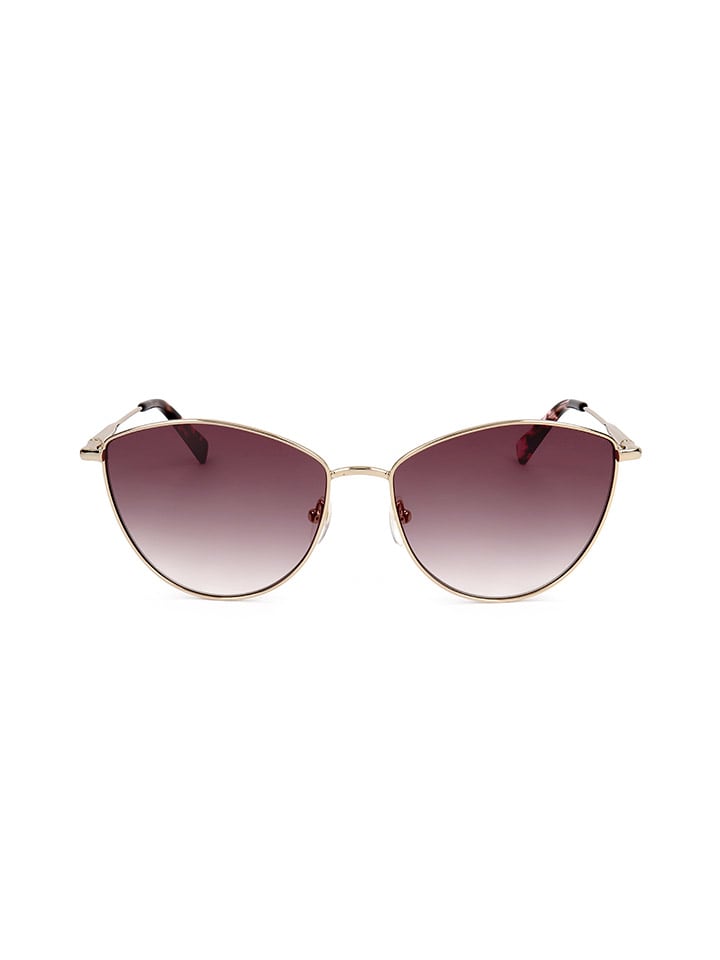 Longchamp Damen-Sonnenbrille in Braun/ Gold günstig kaufen 58