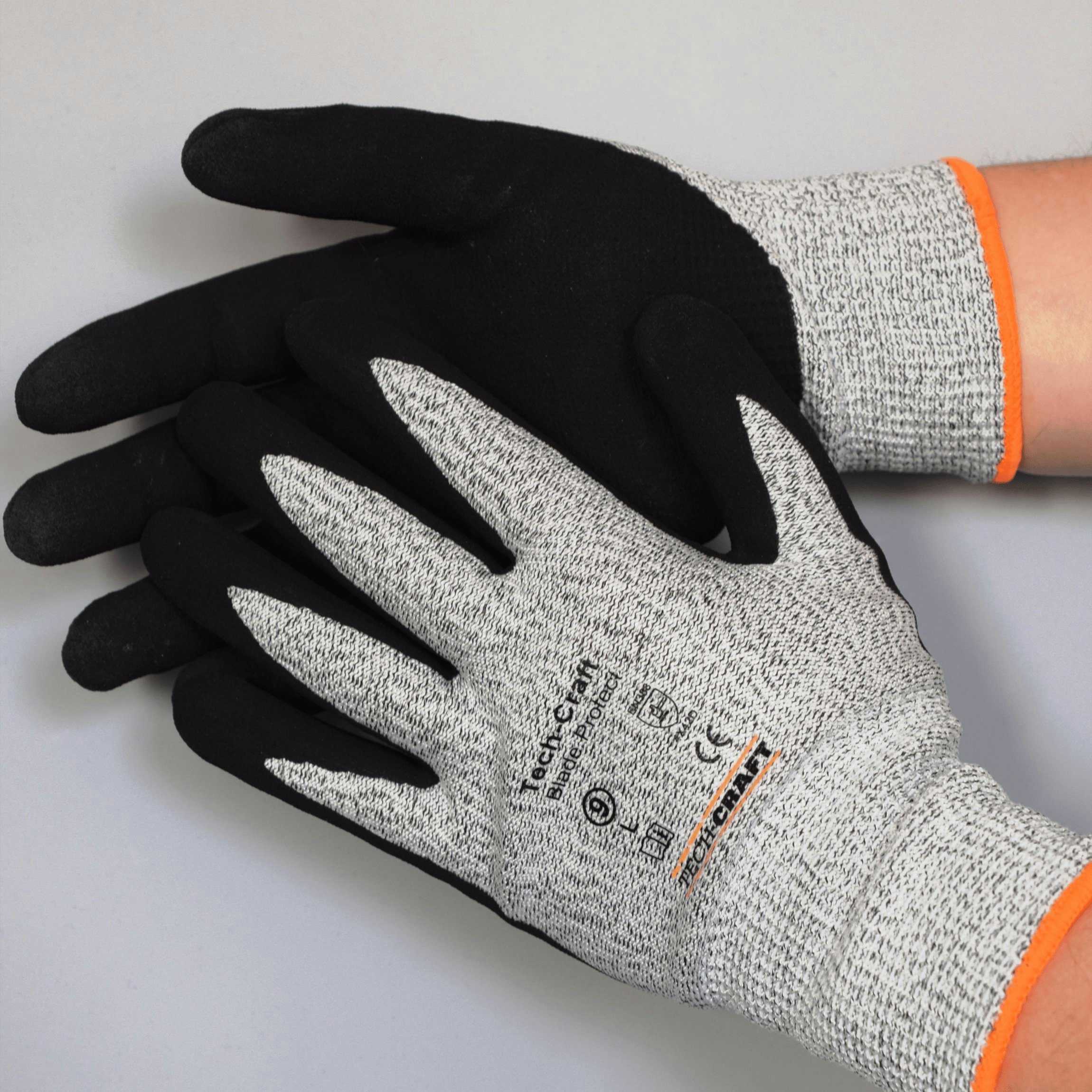 TECH-CRAFT Schnittschutzhandschuhe Schnittschutzhandschuh Blade Protect Gr. 9 3 Paar (3er Set) Touchscreen-Finger