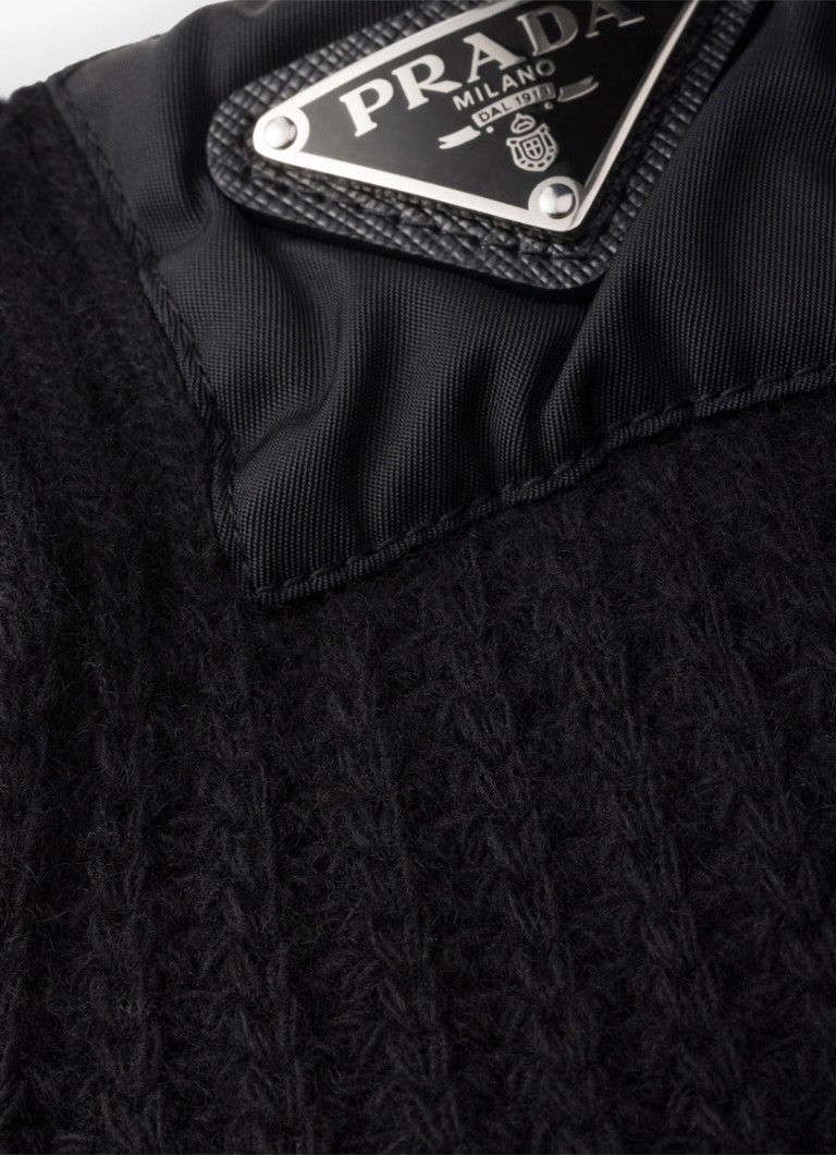 Rękawiczki Prada Re-Nylon z grubej tkaniny z domieszką kaszmiru.