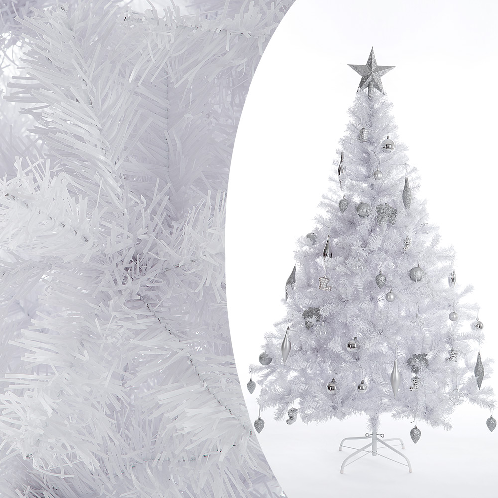 Casaria Deuba Weihnachtsbaum PVC weiß 180cm