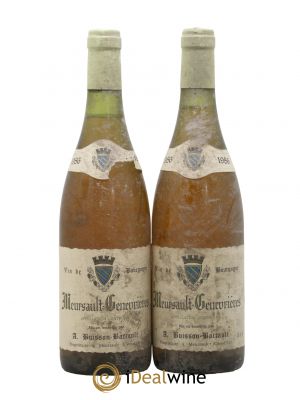 Meursault 1er Cru Genevrières Domaine Buisson Battault 1986 - Lot de 2 Bouteilles