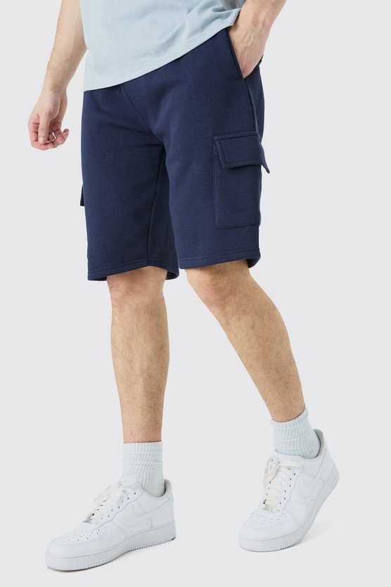 Tall lockere Cargo Jersey-Shorts