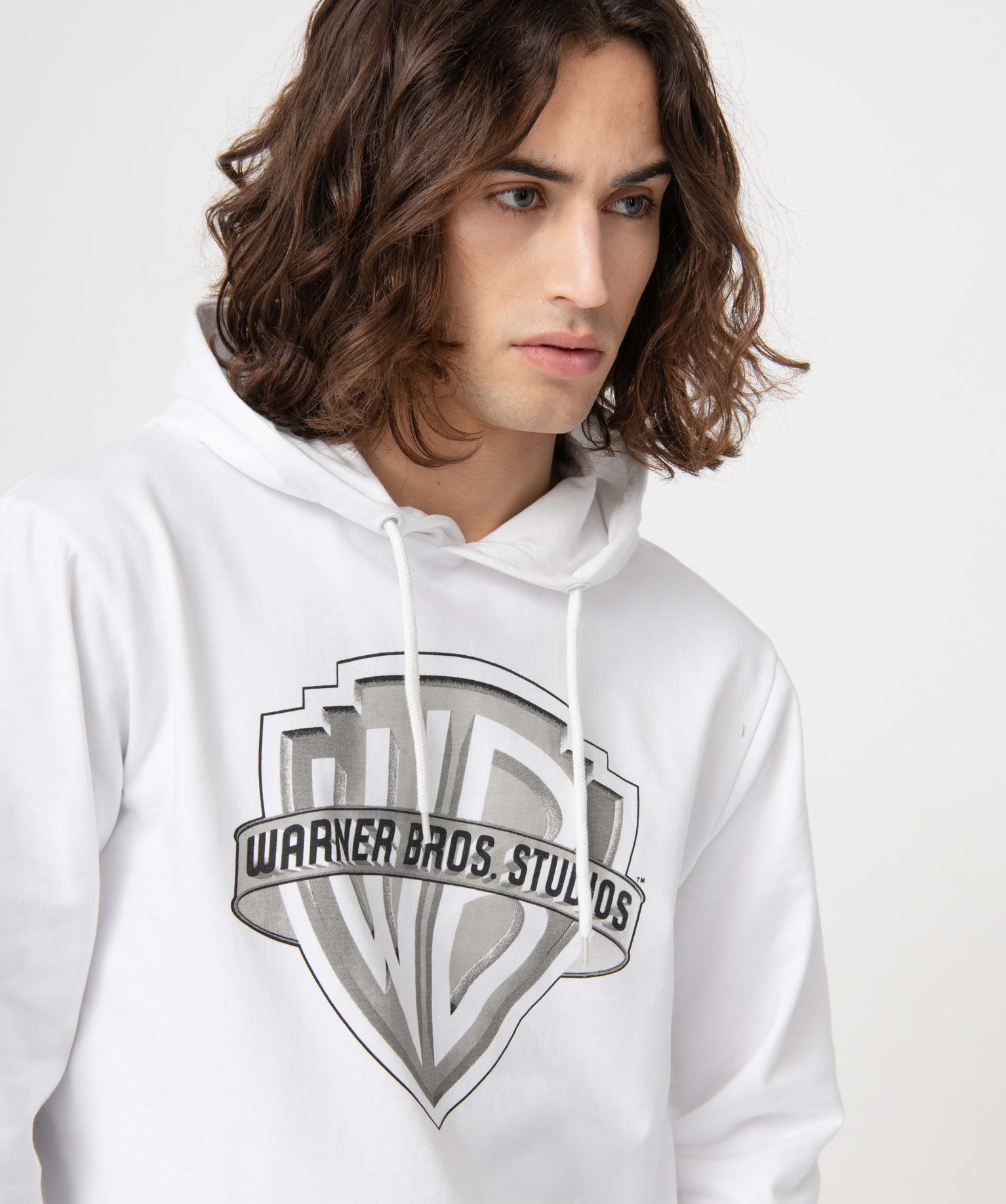 Sweat homme en molleton doux imprimé - Warner Bros blanc | GEMO