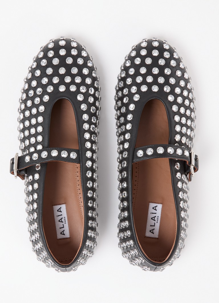 Alaïa Ballerina van lamsleer met nastat