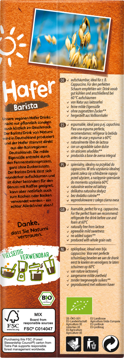 Haferdrink, Barista, 1 l