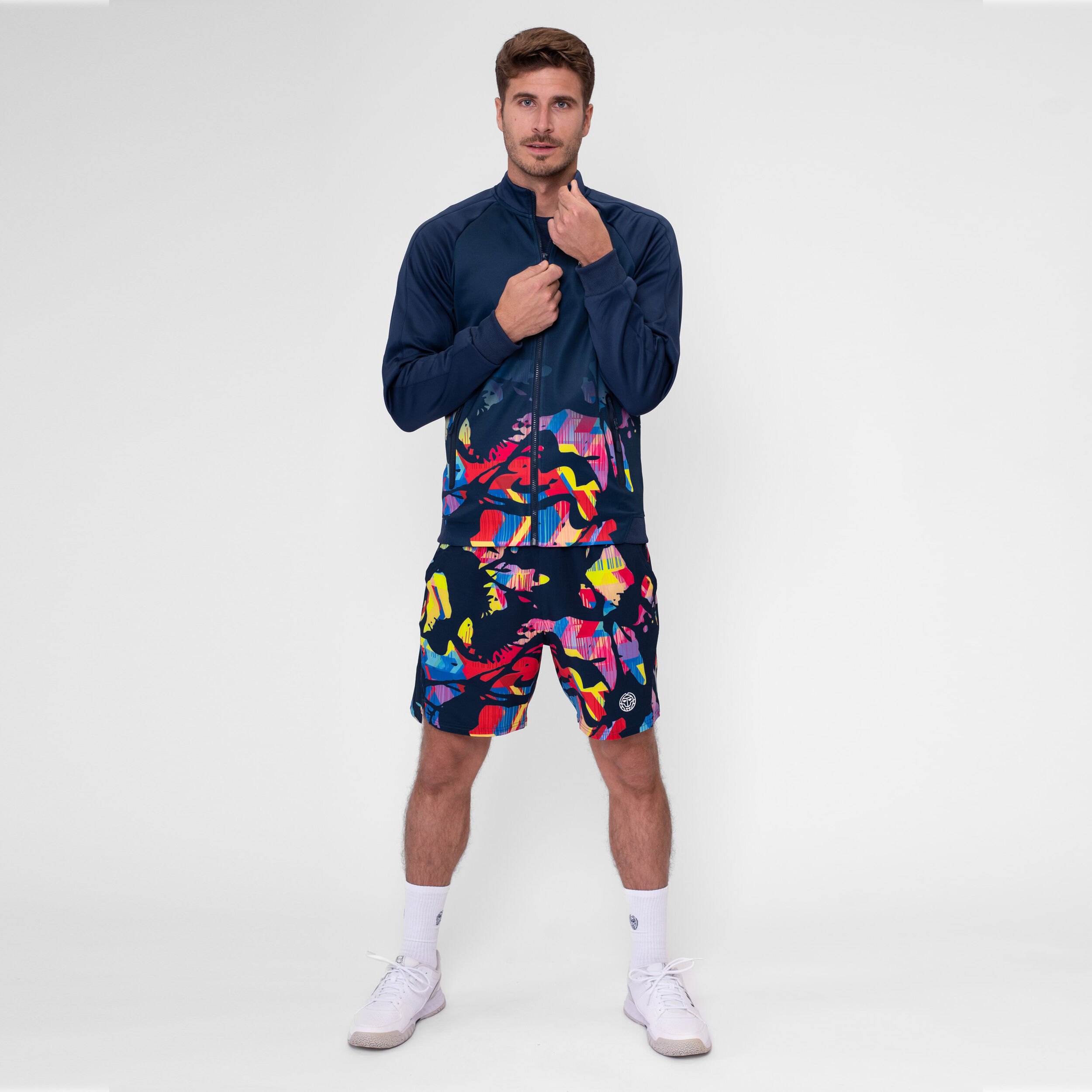 Wild Arts Printed Trainingsjacke Herren - Dunkelblau, Mehrfarbig