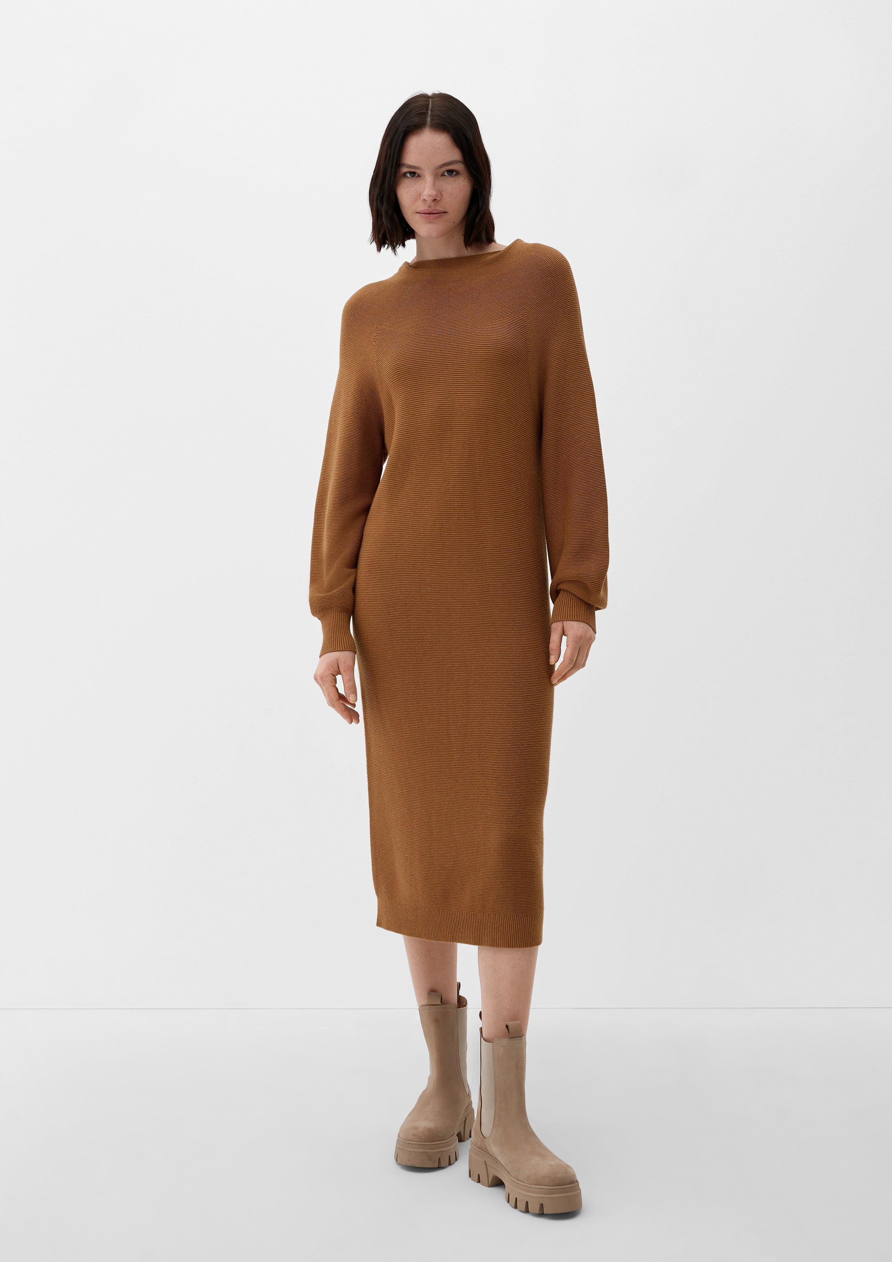 Midi-Kleid mit geripptem Saum  2125717-8469