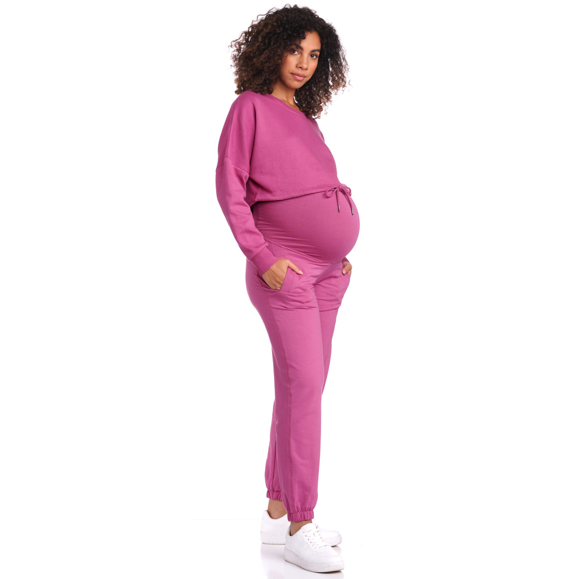 Damen Umstands-Sweatshirt im Boxy-Style