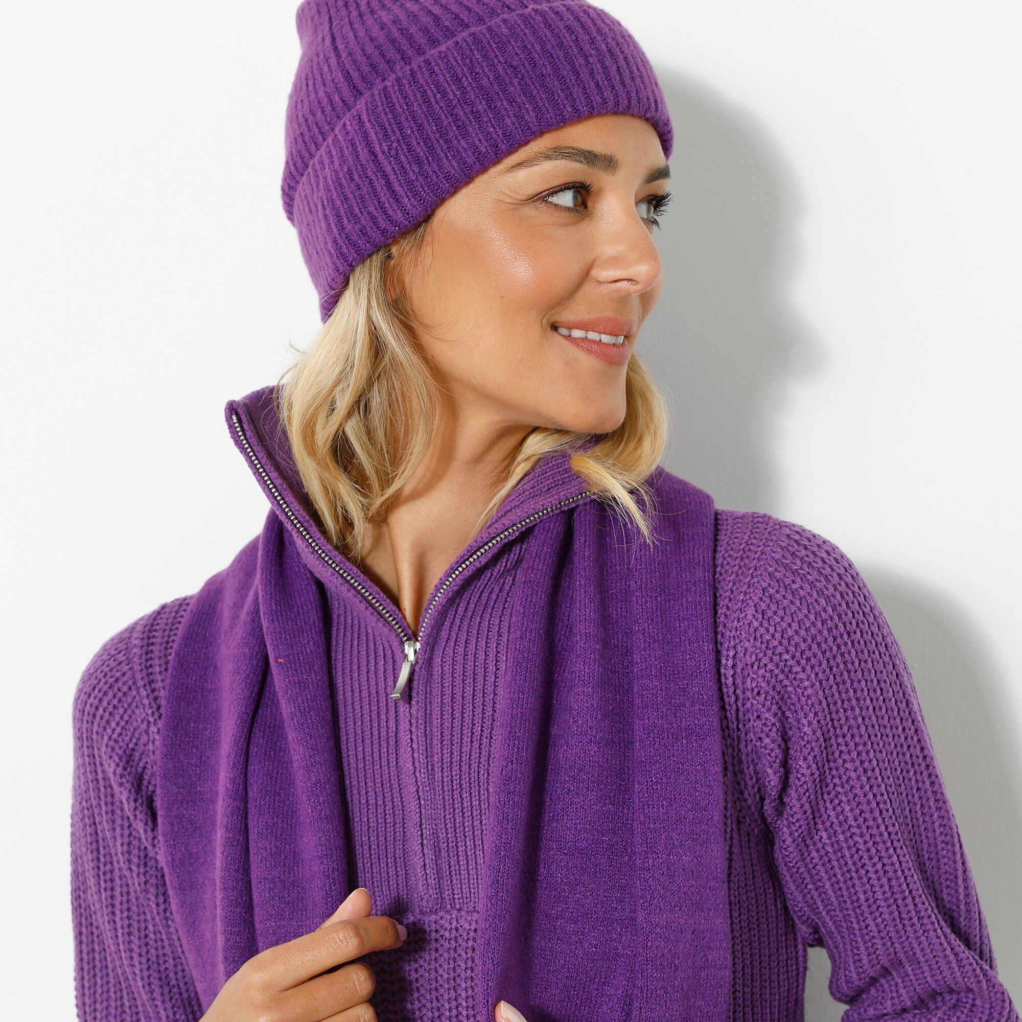 Bonnet en maille, uni