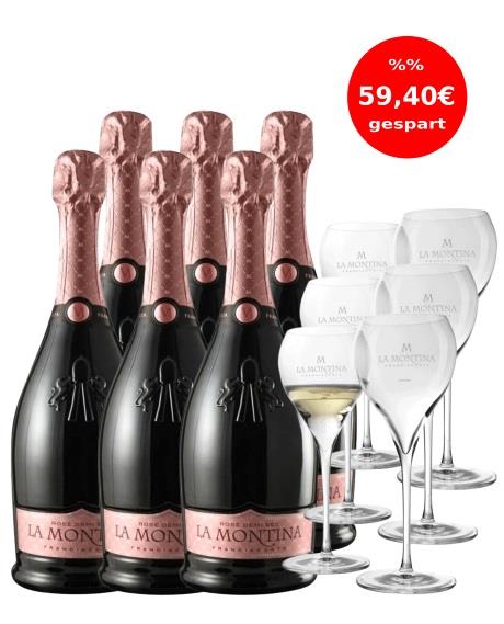 Franciacorta Rosè Demi Sec La Montina im Vorteilspaket