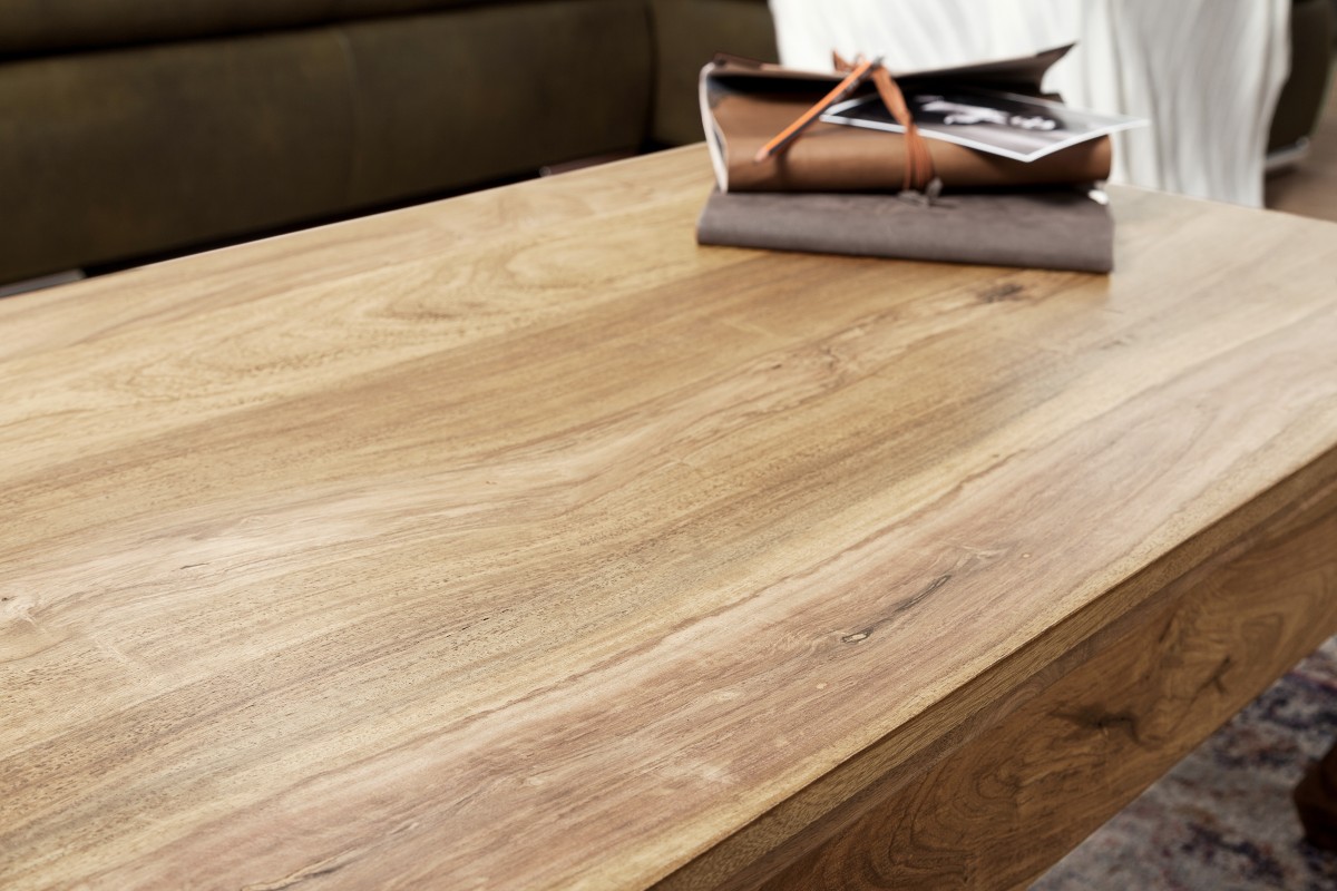 Wohnling Akazie Opium Couchtisch Massiv 110 x 60 cm Massivholz