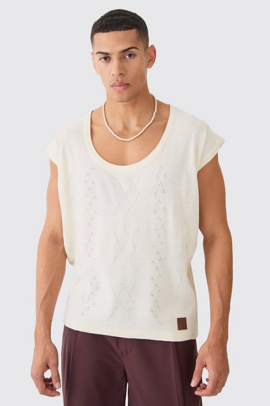 Lockerer Zopfmuster-Pullover