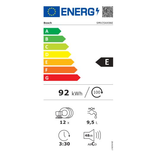Integreerbare vaatwasser  - BOSCH SMV 25AX06E