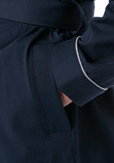 BOSS Black, Bademantel, Baumwoll-Jersey, dunkelblau