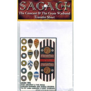 SAGA: Saracen Banner & Shield Transfers for 4pt Warbands