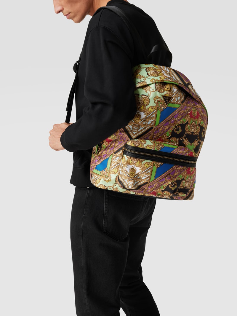 Rucksack mit Allover-Muster in gold