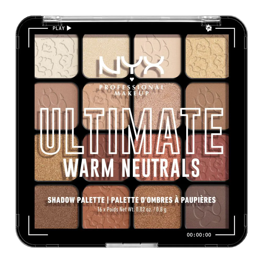 NYX Ultimate Shadow Palette šešėlių paletė, šiltos neutralios spalvos