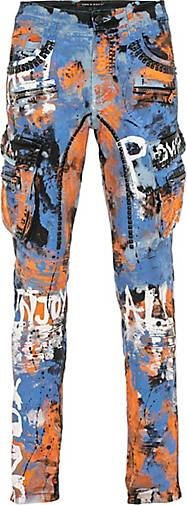 Cipo & Baxx Jeans mit Farbspritzer-Details