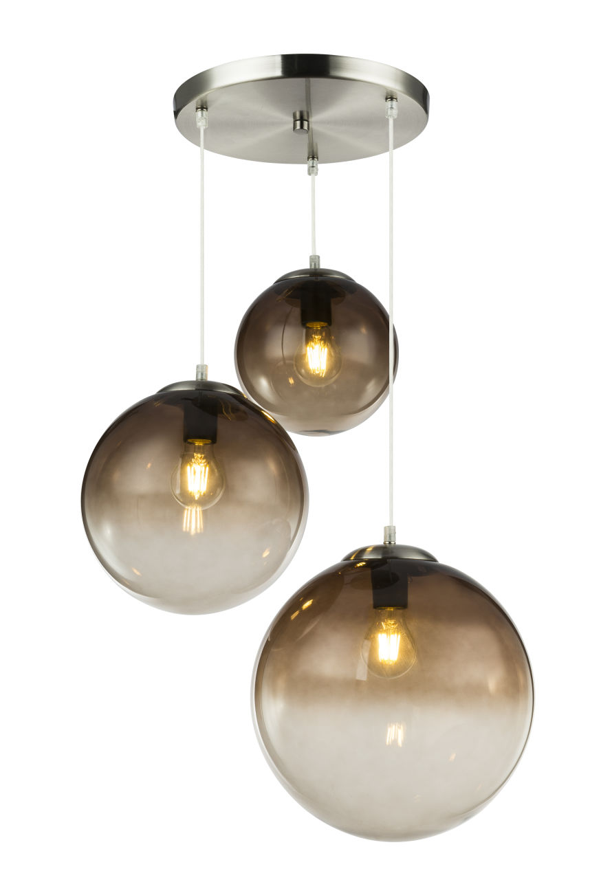 Globo Lighting - VARUS - Hängeleuchte Metall verchromt, 3x E27