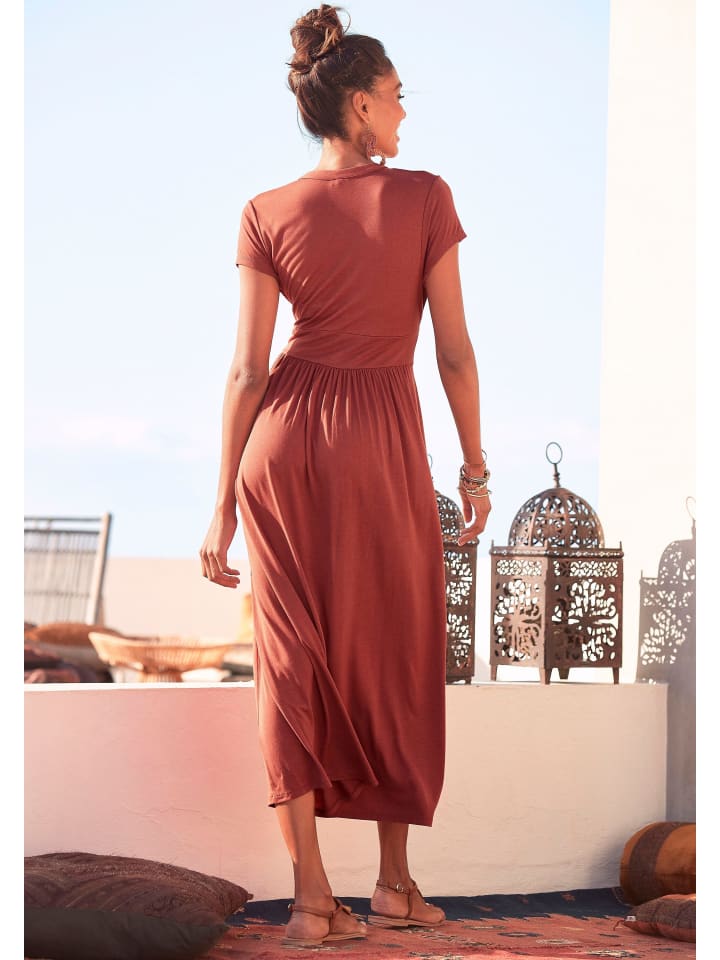 LASCANA Midikleid in terrakotta günstig kaufen
