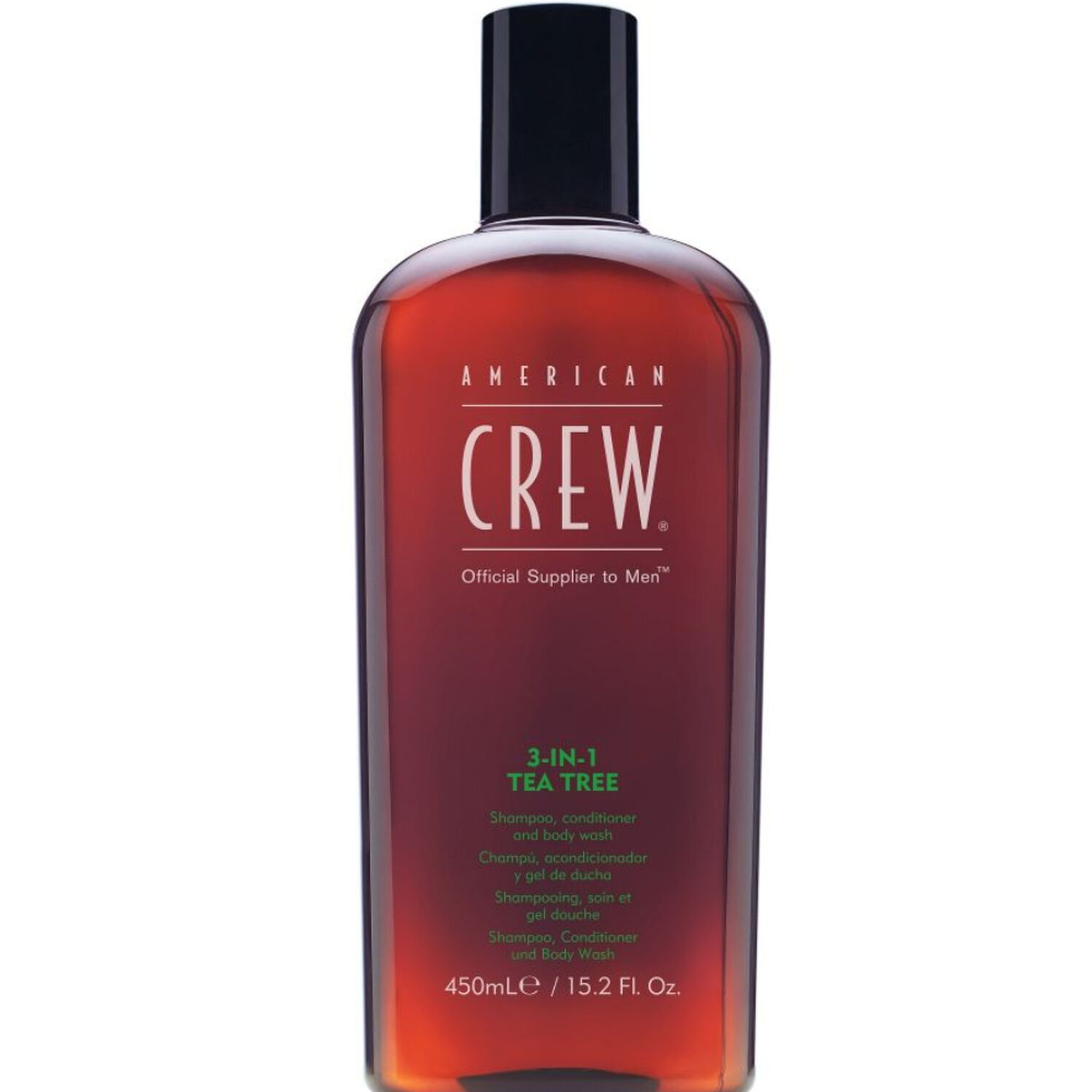 American Crew 3 en 1 TEA TREE Shampoing, Après-Shampoing, Gel Douche 3 en 1