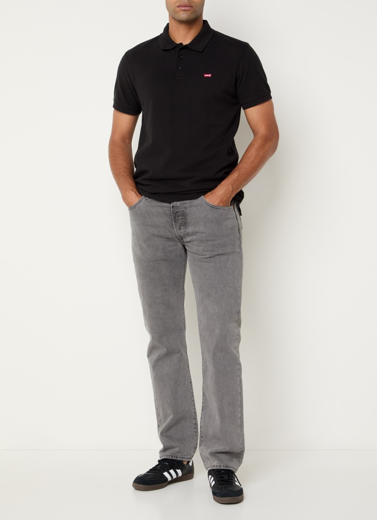 Tricou polo Levi's cu croială clasică, confecționat din material matlasat de bumbac cu logo