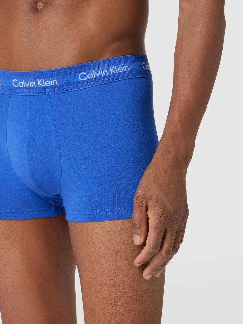 Trunks im 3er-Pack - kurzes Bein in blau