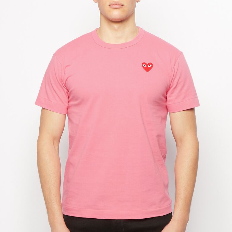 Comme des Garcons Play Play Red Heart T-Shirt pink