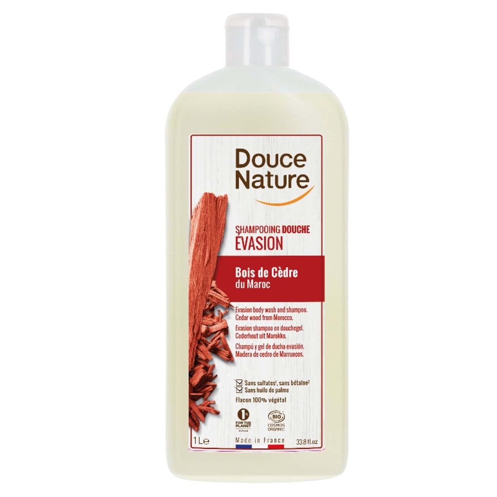 douce nature SHAMPOOING DOUCHE BOIS CEDRE 1L DOUCHES FAMILIALES