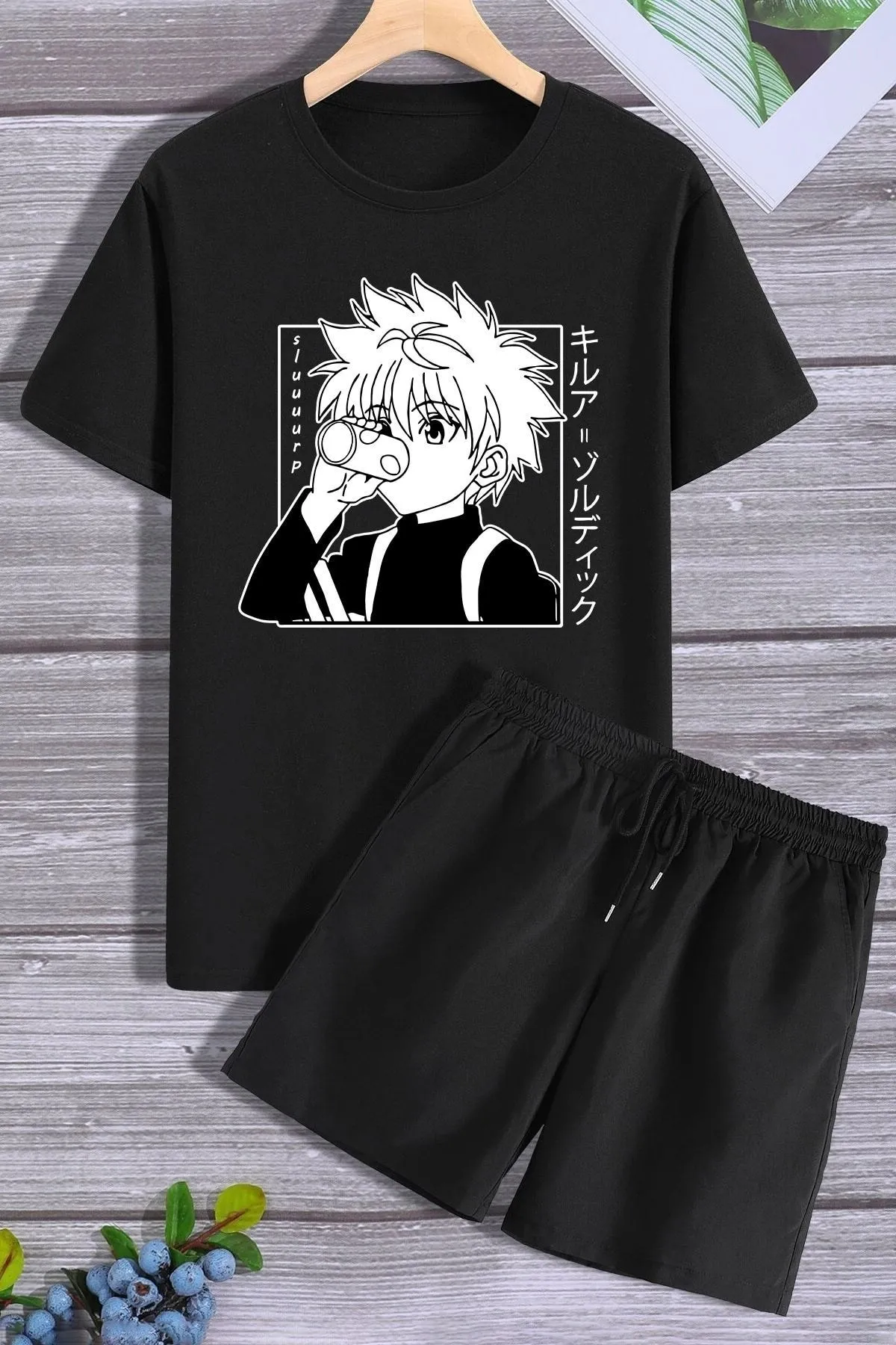 trendypassion  Anime-Shorts-T-Shirt-Trainingsanzug-Set