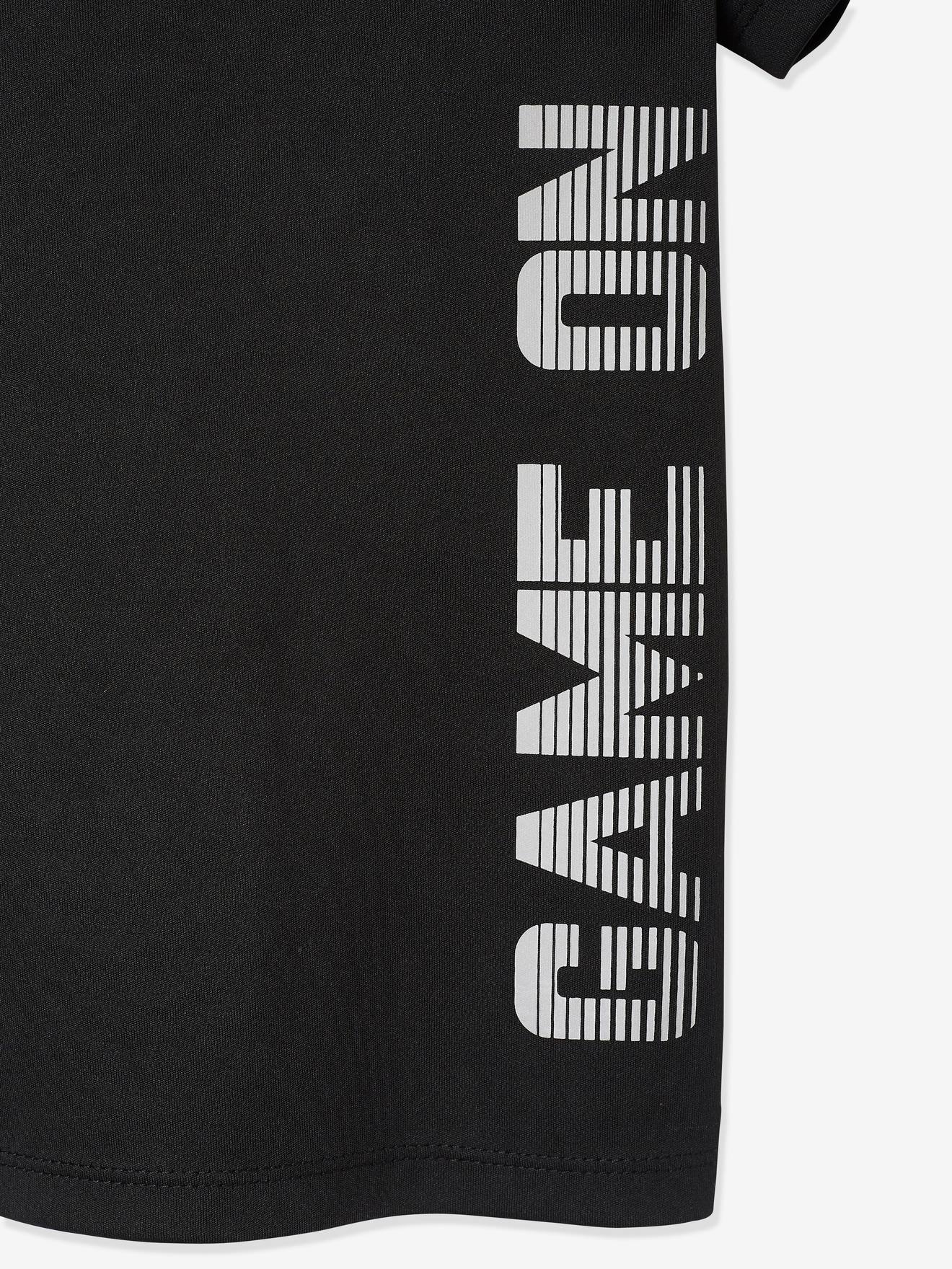 T-shirt de sport garçon matière technique effet colorblock bleu drapeau