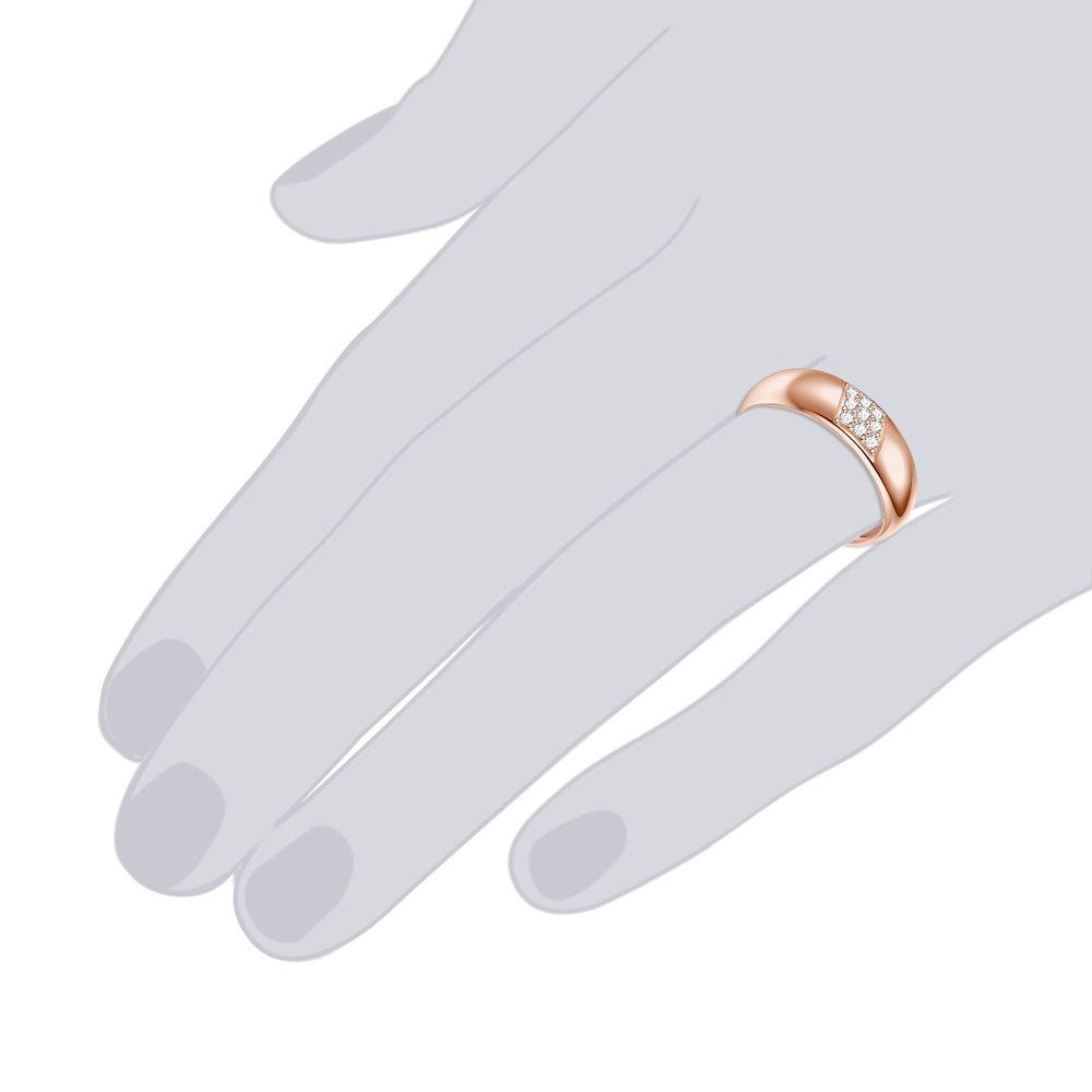 Rafaela Donata Bague en argent Argent sterling Oxyde de zirconium (CZ) en Or rose Bague