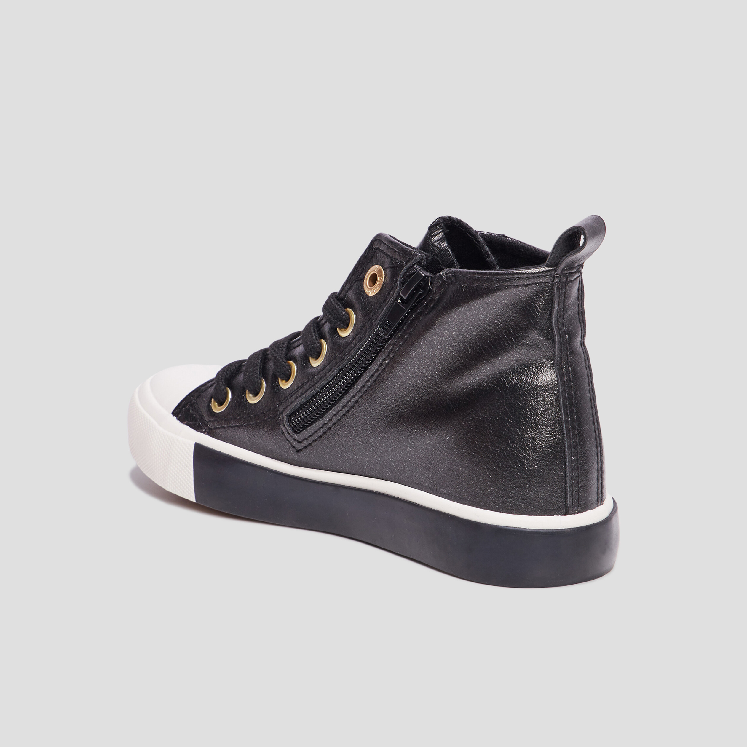 Baskets montantes Lulu Castagnette noir fille | La Halle
