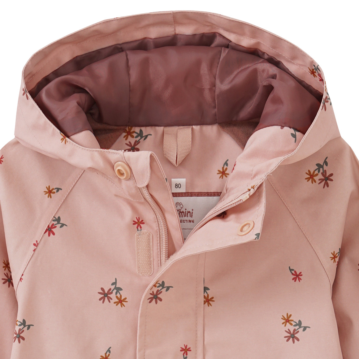 Baby Regenjacke mit floralem Allover-Print