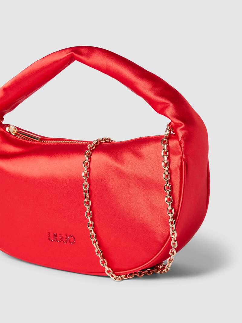 Handtasche mit Label-Detail Modell 'Gidth' in koralle