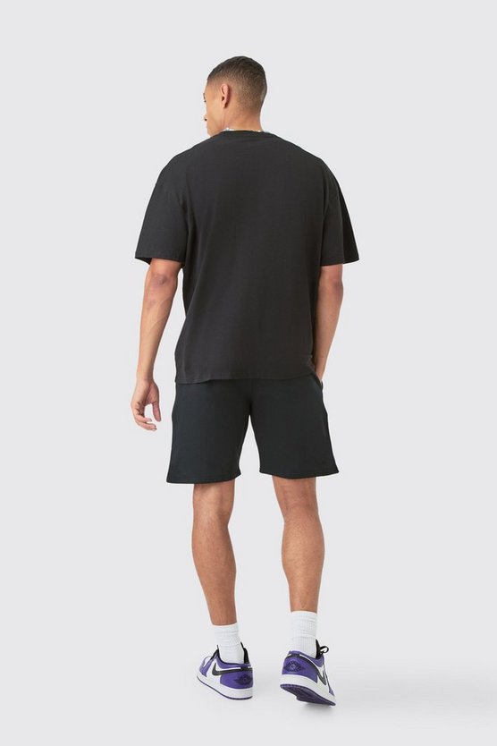 Oversize Shorts-Set mit Teddy-Print