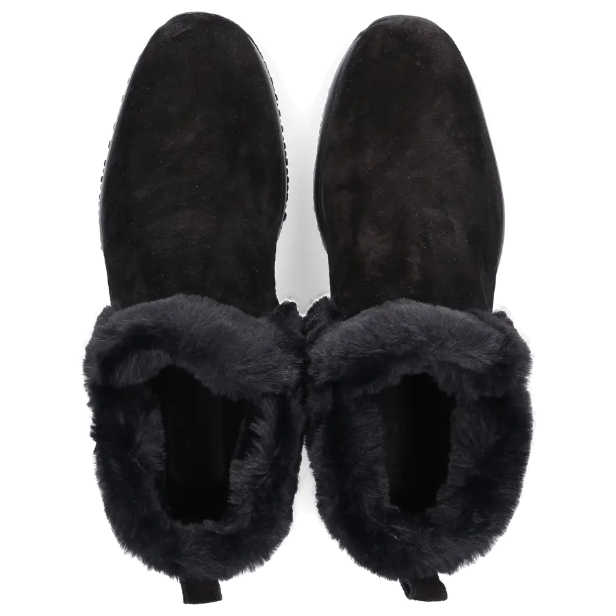 Hogan - Stiefeletten INTERACTIVE SLIPON Veloursleder Fellschaft schwarz - schwarz