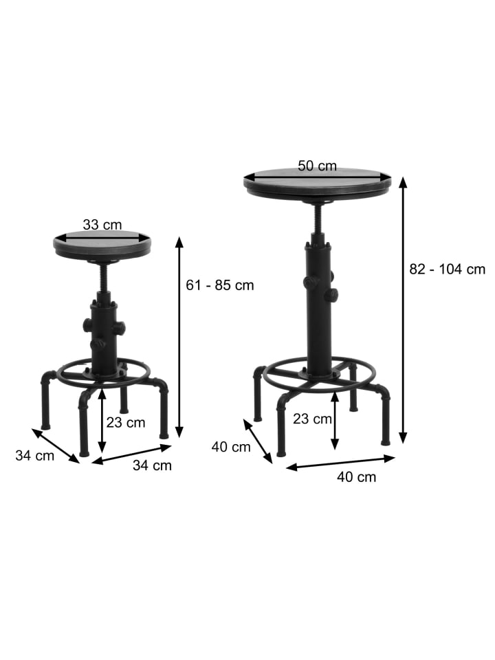 MCW Set Bartisch   2x Barhocker N23, Natur günstig kaufen onesize
