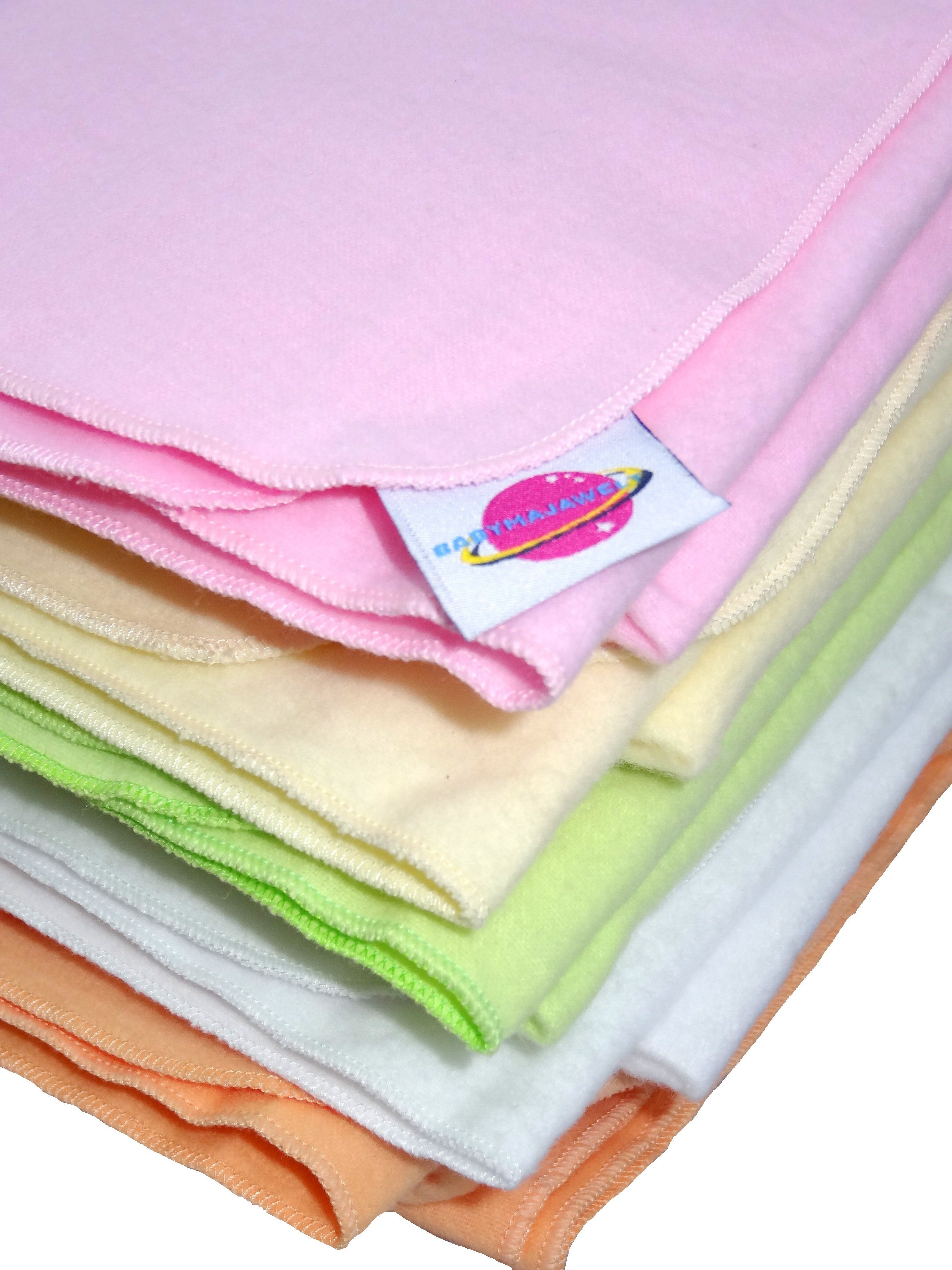 Babymajawelt Stoffwindeln Baby Molton Tücher 80x80 cm SUPER SOFT Spucktücher Pflegetücher (Set, 5-St., Saugfähige Waschbare Moltonwindeln), Wickelunterlage, Faltwindeln, Babydecke, Sichtschutz, EU made