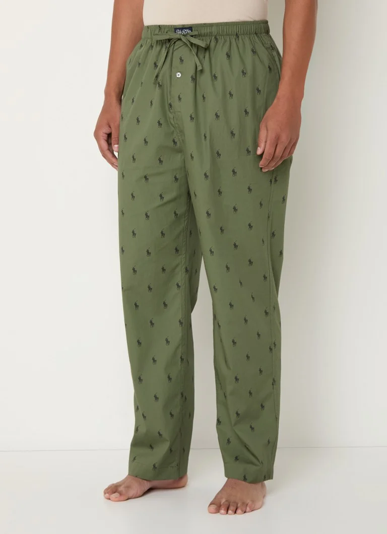 Ralph Lauren pajama bottoms with logo print and side pockets