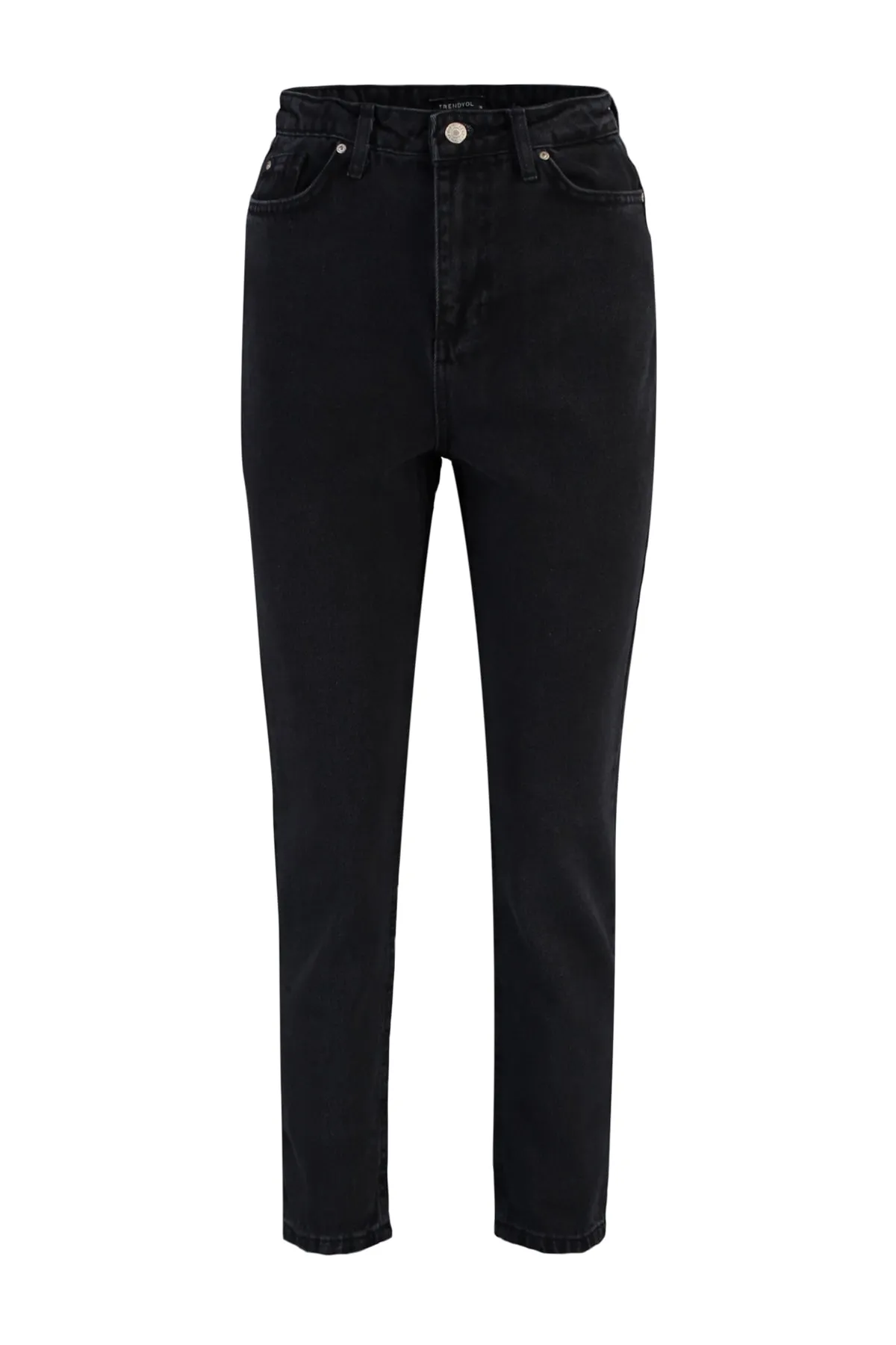 Trendyol Collection  Schwarze High-Bel-Mom-Jeans TWOSS20JE0108