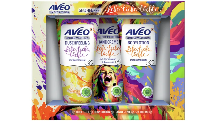 AVEO Limited Edition Geschenkset Lebe, liebe, lächle Geschenkpackung